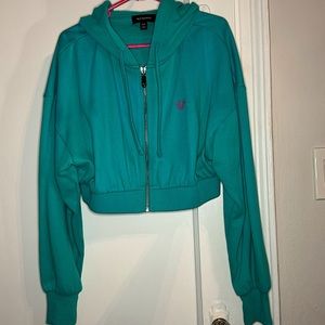 Beautiful True Religion Cropped Zip Up